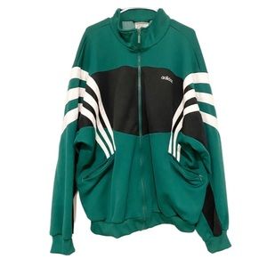 90’s ADIDAS Track Jacket Green Men’s XXL